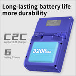Purple anbernic rg40xxv handheld game console with 4 inch ips screen 3200mah battery and c2c charging support
