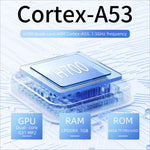 Anbernic rg40xxv handheld game console with 4 inch ips screen features sleek blue h700 quad-core arm cortex-a53 chip