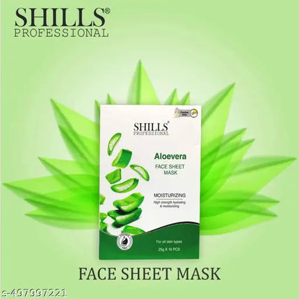 Ingredients list of SHILLS professional facial mask showcasing natural extracts.