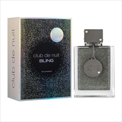 Armaf Club De Nuit Bling Eau De Parfum (EDP) 75ML bottle showcasing its elegant design for a long lasting eau de parfum.