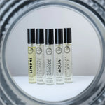 A close-up of the Armaf Discovery Set - Premium Luxury Fragrance (7ML x 24 PCS) Long-Lasting Fragrance for Men & Women displaying a curated selection of scents. This travel perfume set by Armaf offers a versatile experience for users, marking it as a new favorite for those who appreciate luxury.