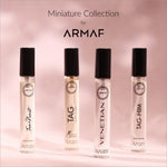 The sleek packaging of the Armaf Discovery Set - Premium Luxury Fragrance (7ML x 24 PCS) Long-Lasting Fragrance for Men & Women, showcasing various miniature perfume boxes, epitomizes elegance. This travel perfume set by Armaf is perfect for adventurers, making it a new must-have for fragrance lovers.