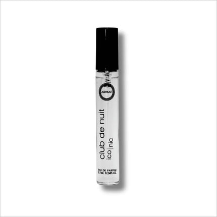 Armaf Club De Nuit Iconic EDP 7ml trial pack fragrance with a blend of grapefruit, lemon, ginger, and warm sandalwood notes.