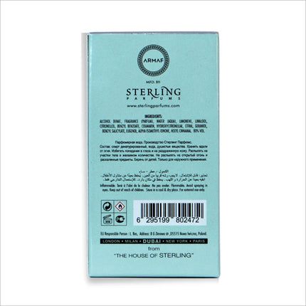 Lifestyle image of Armaf Odyssey Aqua EDP 7ML bottle, emphasizing the woody aromatic fragrance for men - an essential trial pack.