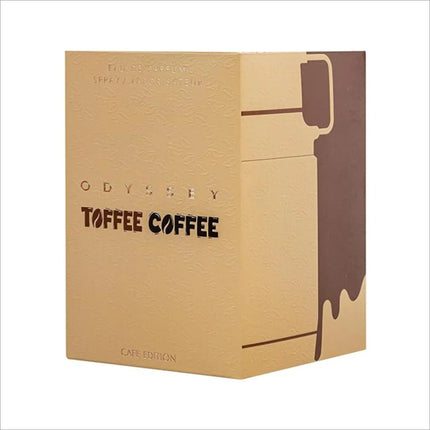 Armaf Odyssey Toffee Coffee Eau De Parfum spray, encapsulating the essence of a toffee fragrance for men with rich caramel notes.