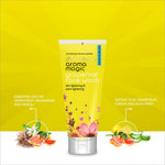 Aroma Magic Grapefruit Face Wash with a fresh and vibrant grapefruit theme, emphasizing its natural composition and benefits.