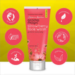 Aroma Magic Moisturizing Strawberry Face Wash on display, highlighting its natural ingredients and chemical-free formula