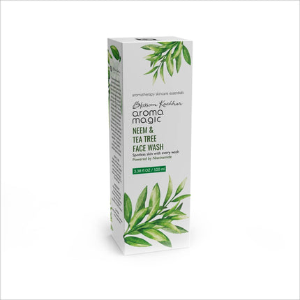 Aroma Magic Neem & Tea Tree Face Wash with 5% Niacinamide - Perfect face wash for oily skin, combining the purifying effects of neem and tea tree oil.