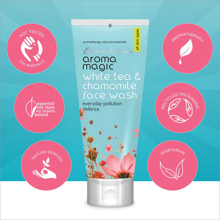 Texture of Aroma Magic Pollution Defence Face Wash featuring exfoliating micro beads - ideal natural face wash for rejuvenating the skin.