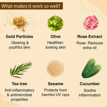 Aryanveda Gold Facial Kit With Almond Oil For Deep