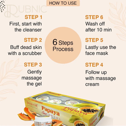 Aryanveda Papaya Facial Kit For Blemish Removal & Helps