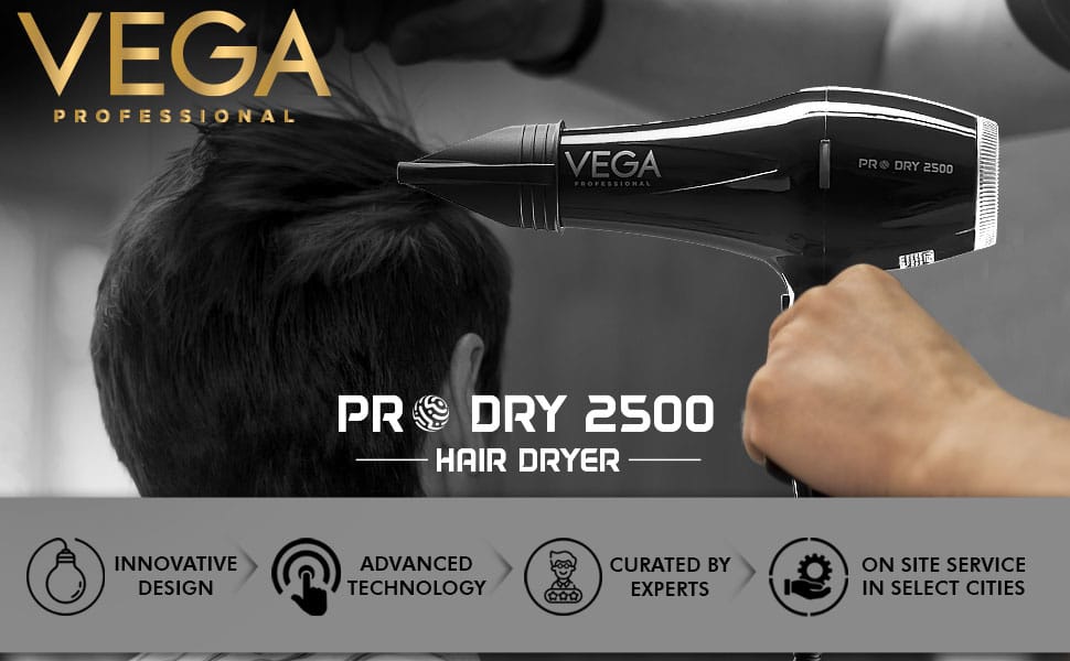 VEGA Professional Pro Dry Hair Dryer - 1875W Black