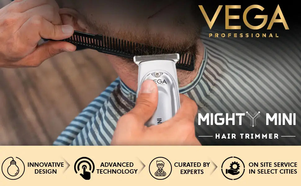 VEGA Professional Mighty Mini Hair Trimmer VPVHT-07 Silver