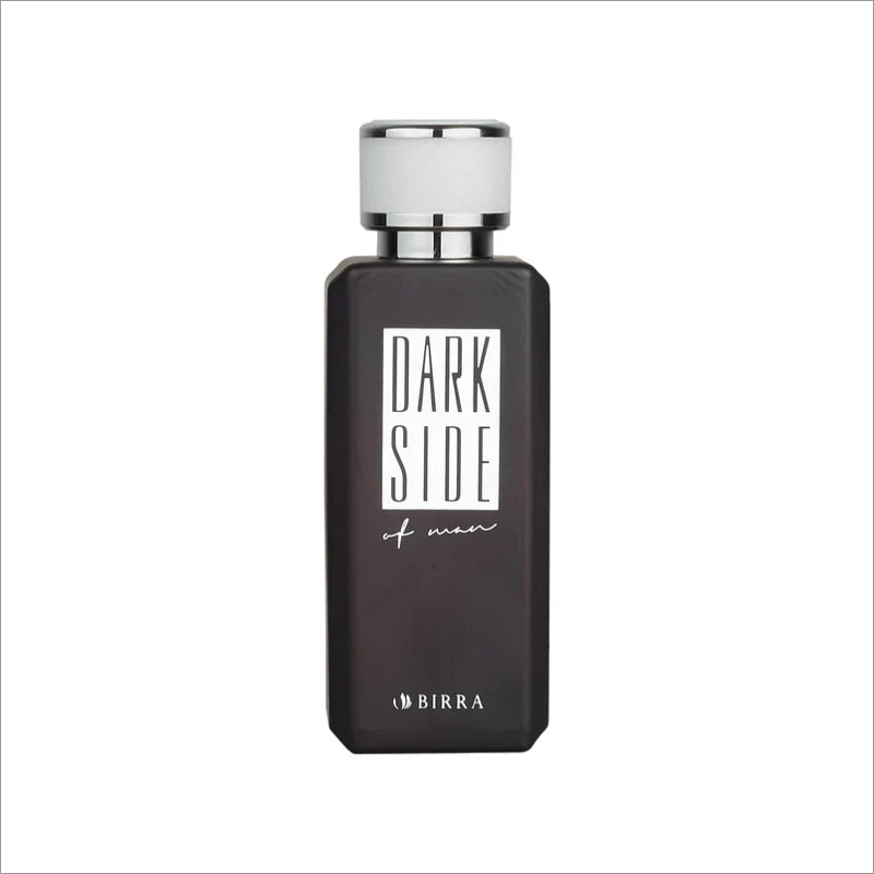 Dark Side EDP 100ml premium perfume bottle by BIRRA, featuring a sleek black design with bold lettering.
