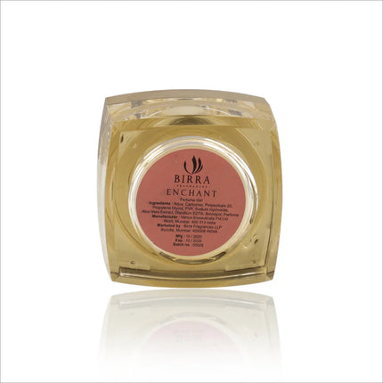 Close-up of Birra Enchant 30 Grams showcasing its elegant packaging, featuring a fragrance with raspberry.