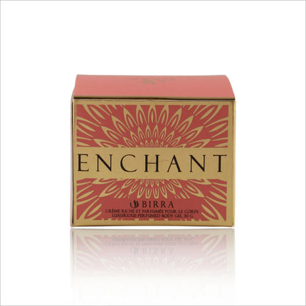Stylish presentation of Birra Enchant 30 Grams, highlighting the fragrance with raspberry and its aromatic richness.