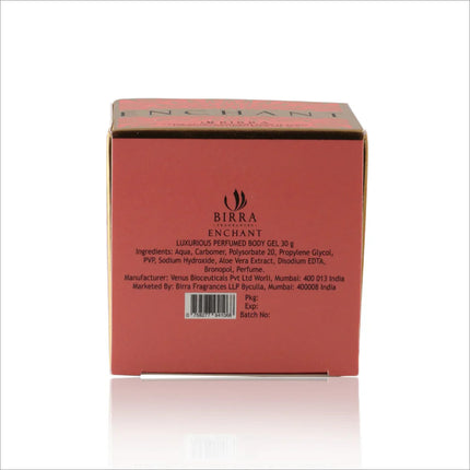 Birra Enchant 30 Grams in a beautiful setting, illustrating its inviting fragrance with raspberry and floral notes.