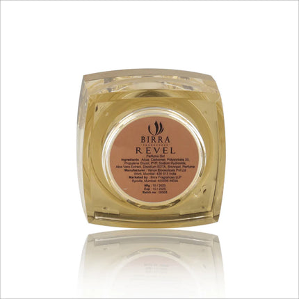 Stylish presentation of Birra Revel 30 Grams, emphasizing the fragrance with citrus notes for a refreshing scent.