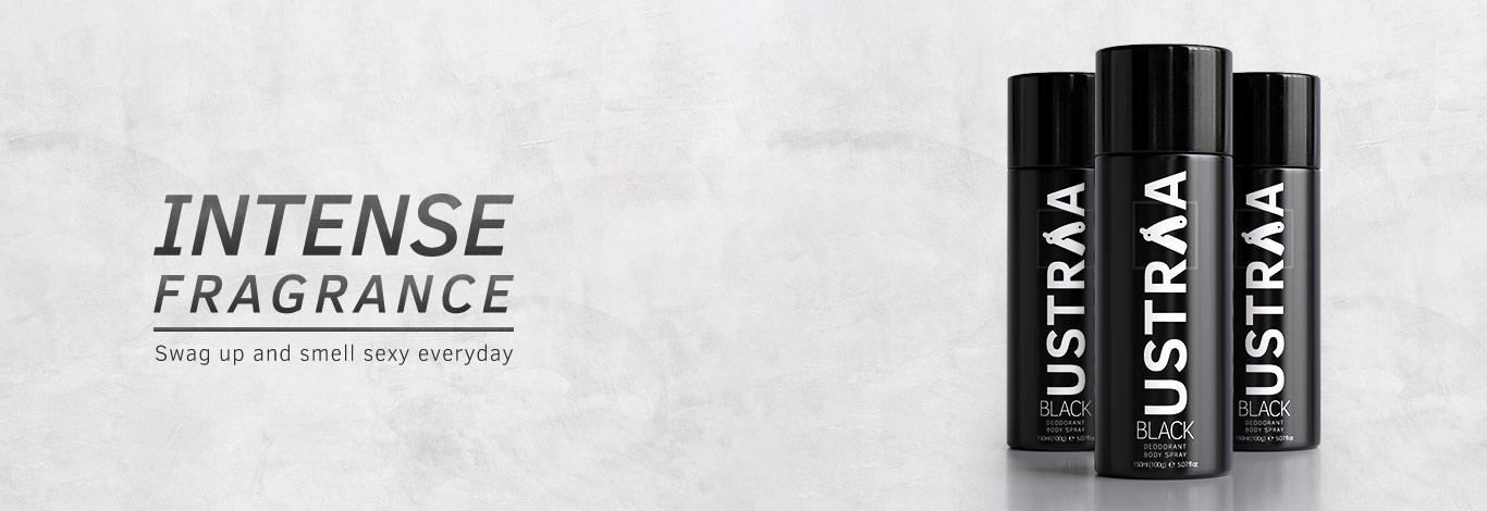USTRAA BLACK Deodorant Body Spray 150 ml + O.G Deodorant
