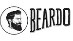 Black and white logo featuring a stylized bearded man’s face in a circle next to the word ’beardo’ in bold, outlined lettering.