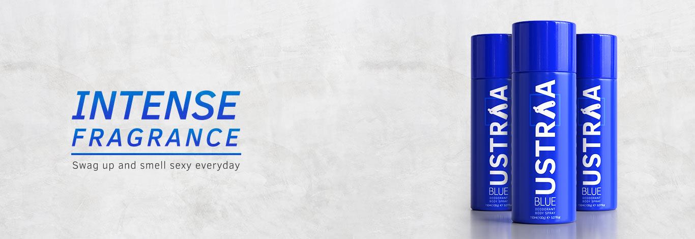 USTRAA BLUE Deodorant Body Spray 150 ml Pack of 3