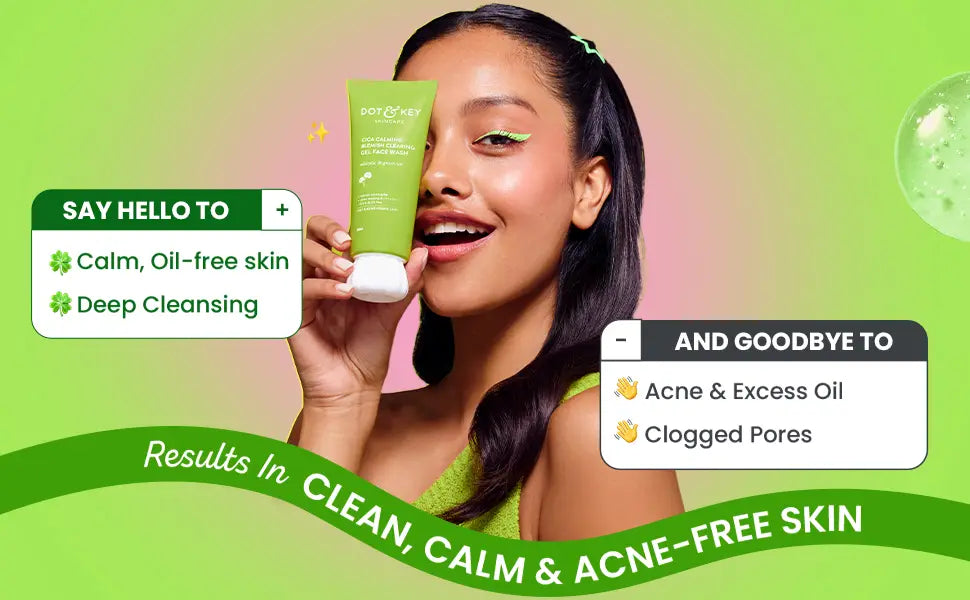 Dot & Key Acne Face Wash for Oily & Sensitive Skin | 2%