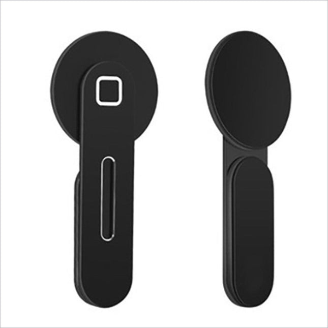 Black magnetic phone holder with circular suction cup base and sleek design for car magnetic phone easy install use