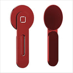 Red magnetic phone holder with circular suction cup base for car magnetic phone easy install and touch control use