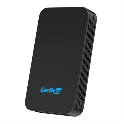 Black rectangular carlinkit 2air-oem-bk wireless android auto carplay adapter with matte finish and ventilation slits