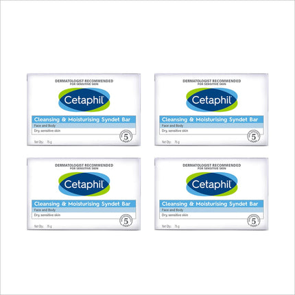 Cetaphil Cleansing and Moisturising Syndet Bar - PACK OF 4