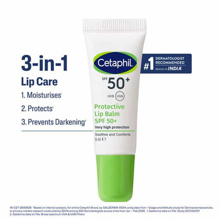 Cetaphil Protective Lip Balm SPF 50+ 8ml – 3-in-1 lip care