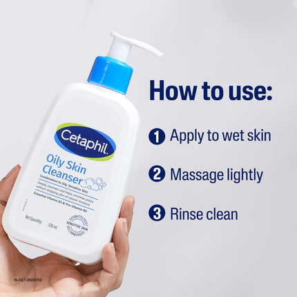Cetaphil Oily Skin Cleanser 236ml – directions