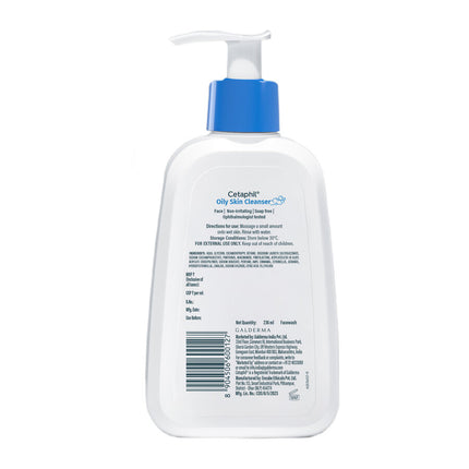 Cetaphil Oily Skin Cleanser 236ml – back label