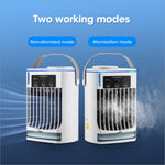 White handheld cf-008 mini air cooler with water tank and pull-out condensate collection for summer home use