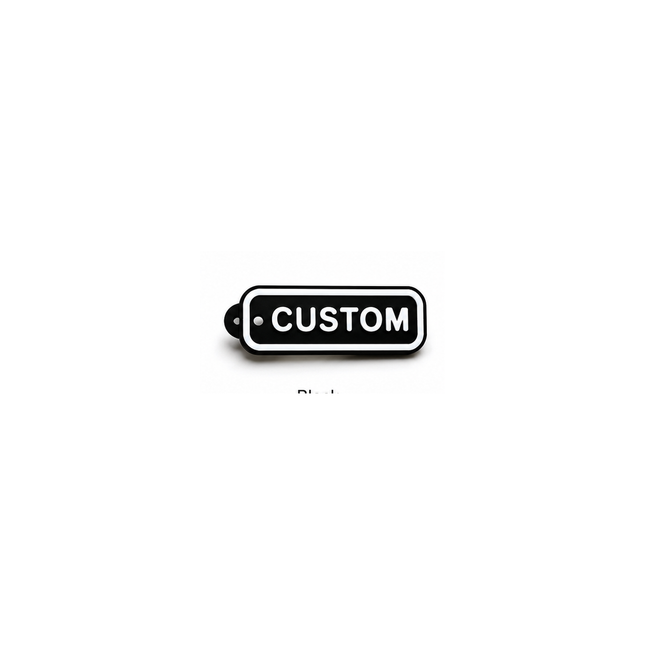 Black custom name keychain