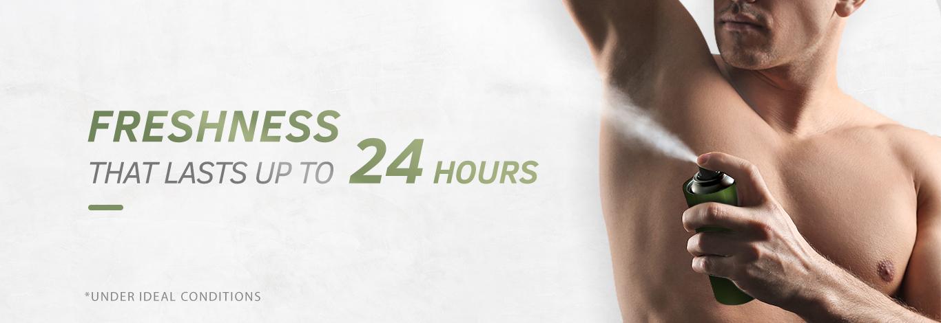 USTRAA BLACK Deodorant Body Spray 150 ml + O.G Deodorant