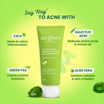 User applying Dot & Key CICA Face Wash, demonstrating its effectiveness as a preferred acne face wash for maintaining clear skin.