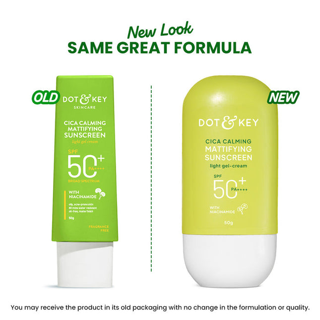 Dot & Key Cica + Niacinamide Mattifying Sunscreen SPF 50+ PA++++ 50g product details