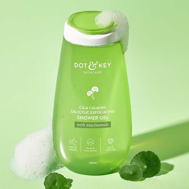 Dot & Key Cica + Salicylic Exfoliating Shower Gel 250ml