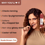 Dot & Key Cocoa Lip Balm in open jar, showing its rich texture and ingredients for promoting lip health and protection.