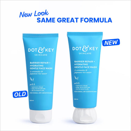 DOT & KEY Hydrating Gentle Face Wash packaging - Perfect for unisex use with a focus on hydration and gentle cleansing.