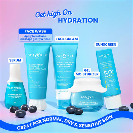 The texture of DOT & KEY Barrier Repair Hydrating Gentle Face Wash - A creamy hydrating face wash suitable for daily use.