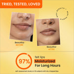 Dot & Key Mango Passion Lip Balm, illustrating the blend of Vitamin C+E, designed as a soothing mango flavor lip balm for healthy lips.