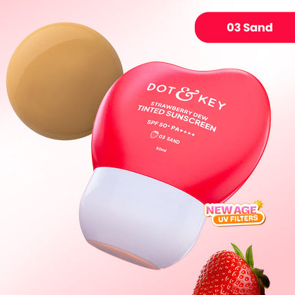 Dot & Key Strawberry Dew Tinted Sunscreen SPF 50+ PA++++ Sand 03