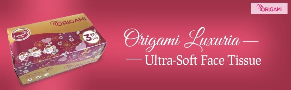 Origami Luxuria 3 Ply Facial Tissue Paper - Soft Absorbent