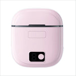 Pink silicone case for electric nail trimmer with digital display and power button for adults and children