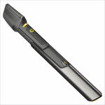 Black and yellow multifunctional grooming kit hair trimmer with textured grip handle for adjustable length trimming