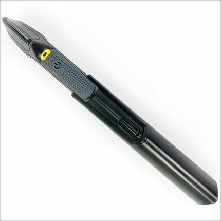 Black and yellow multifunctional grooming kit hair trimmer with textured grip handle for beard and body hair removal