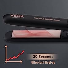 VEGA Professional Pro Gold Ceramic Shine Hair Straightener