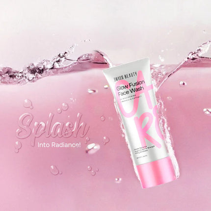 Close-up of Care Glow Fusion Face Wash demonstrating its texture and benefits as a natural glow face wash.